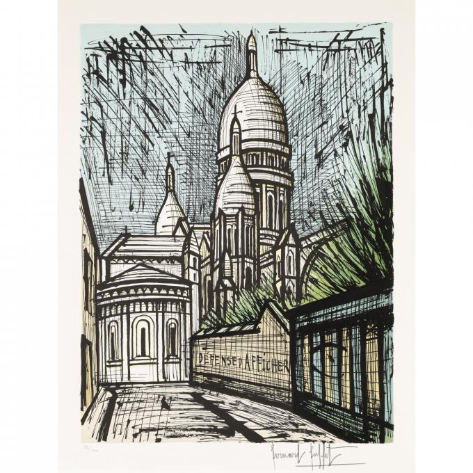 ベルナール・ビュッフェ、Le Sacre-coeur de Montmartre ベルナール・ビュッフェ、Le Sacre-coeur de Montmartre